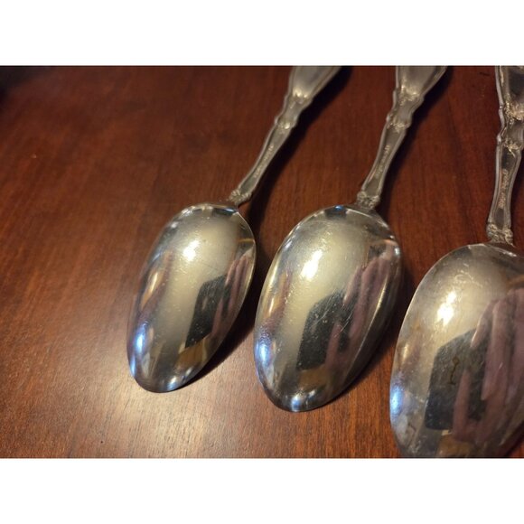 5 Antique 1881 Rogers LA‎ VIGNE GRAPE 1908 Silverplate 5 Teaspoons Spoons - Picture 10 of 13